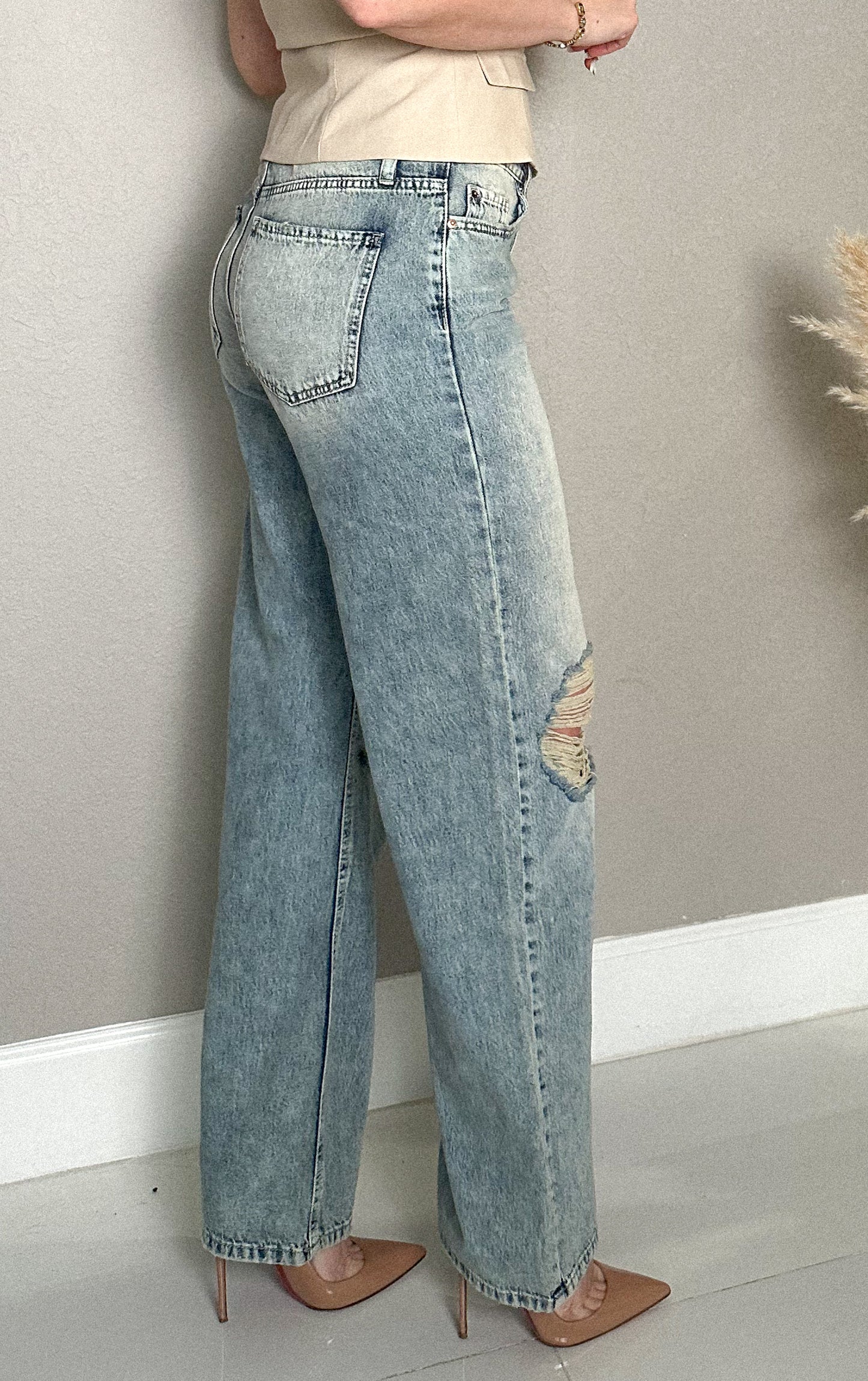 High Rise Wide Leg Jeans