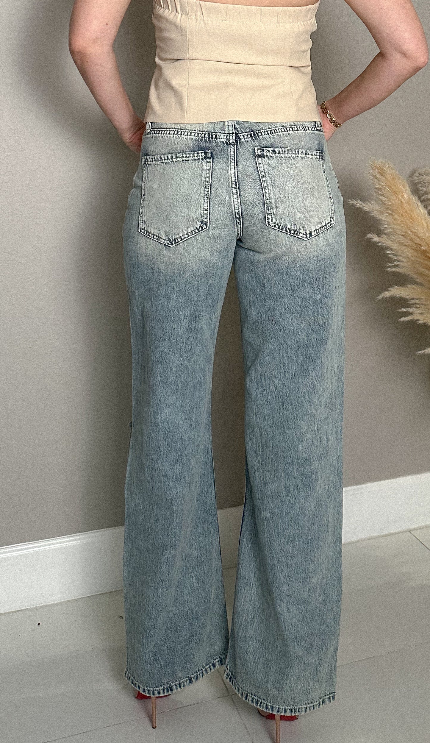 High Rise Wide Leg Jeans