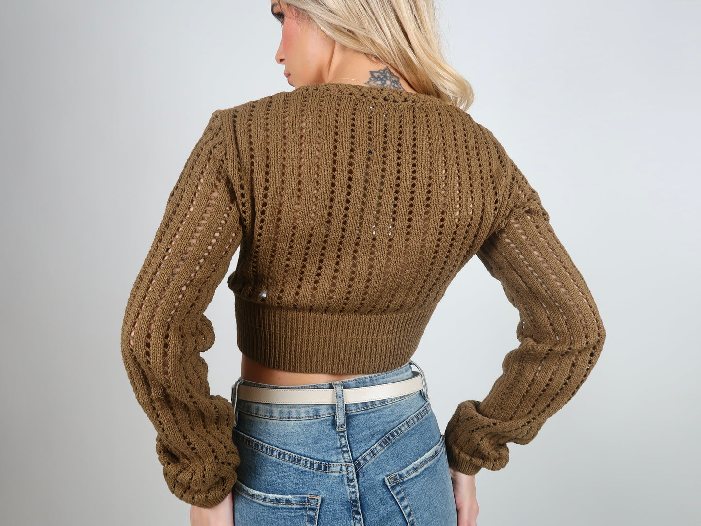 Olive Crop Top