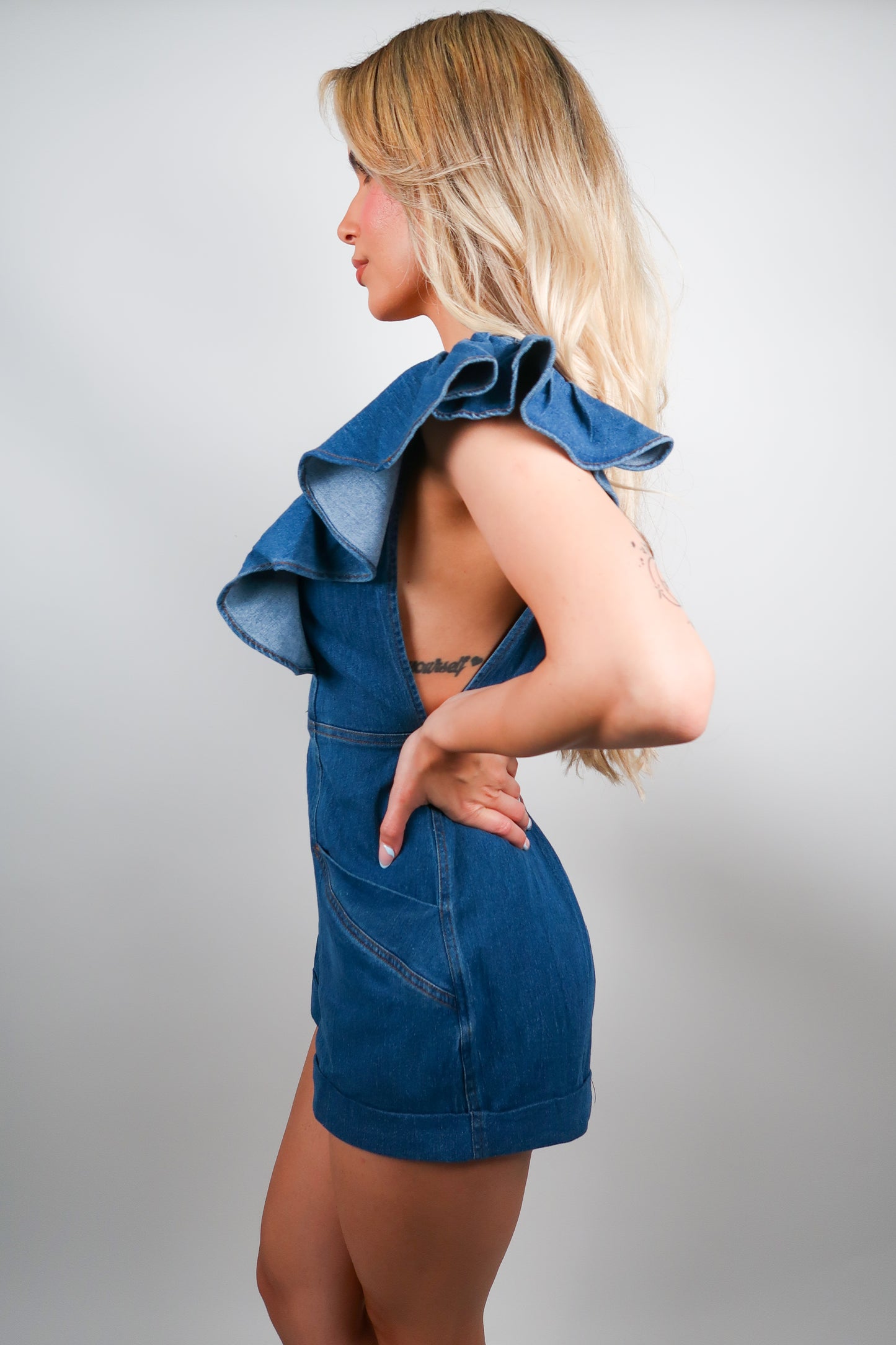 Denim Romper